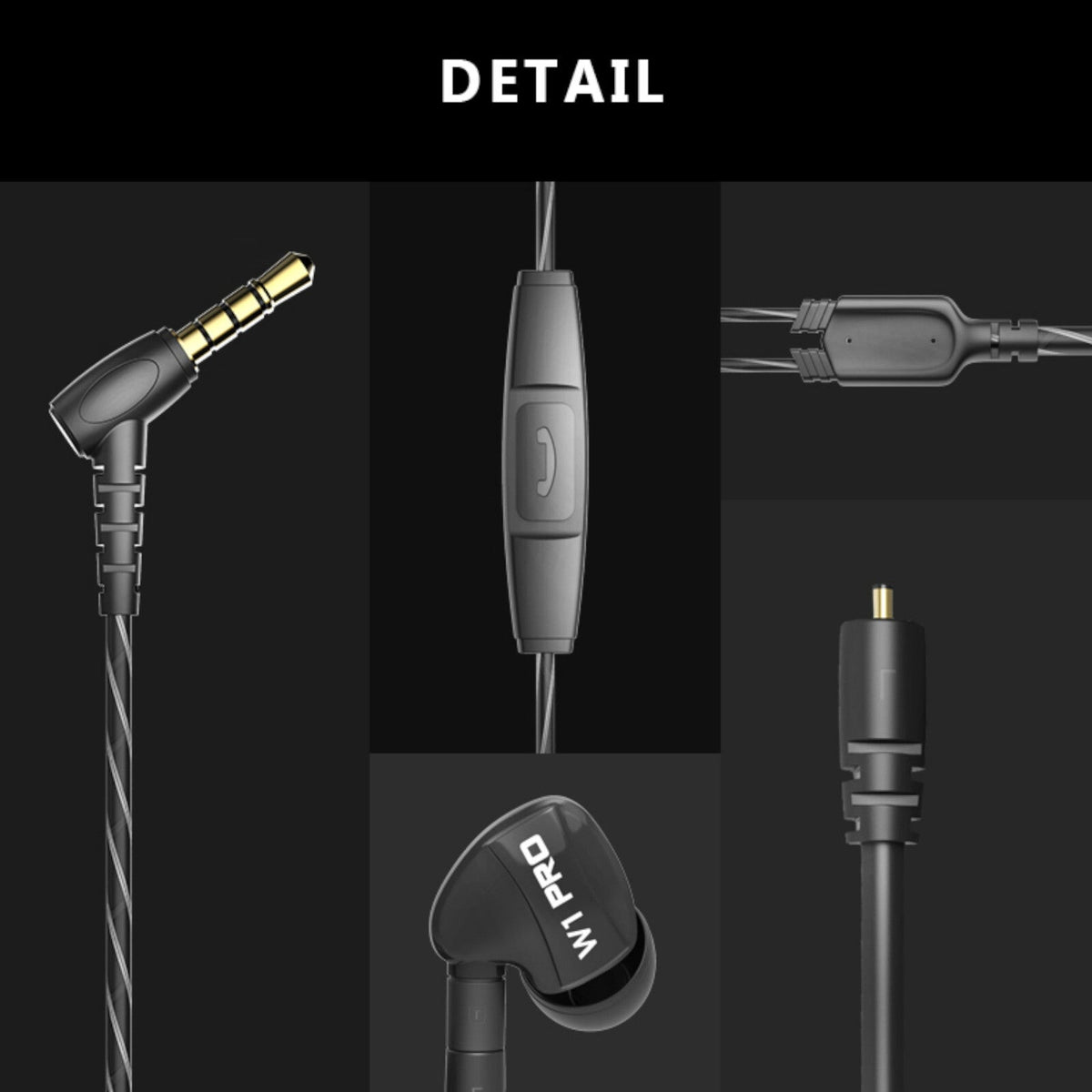 Super Bass High-End In Ear Kopfhörer QKZ W1 Rot Ohrhörer austauschbare Kabel
