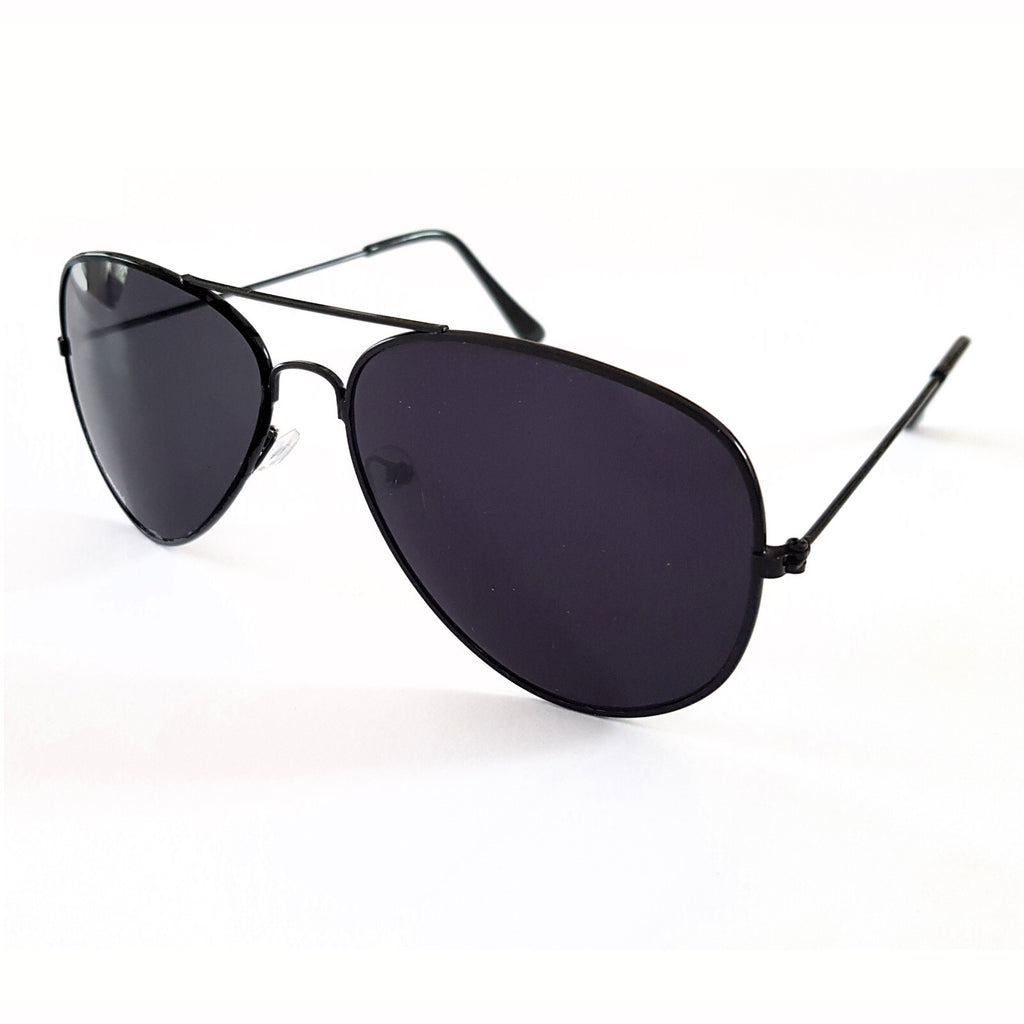 Schwarze Piloten-Sonnenbrille
