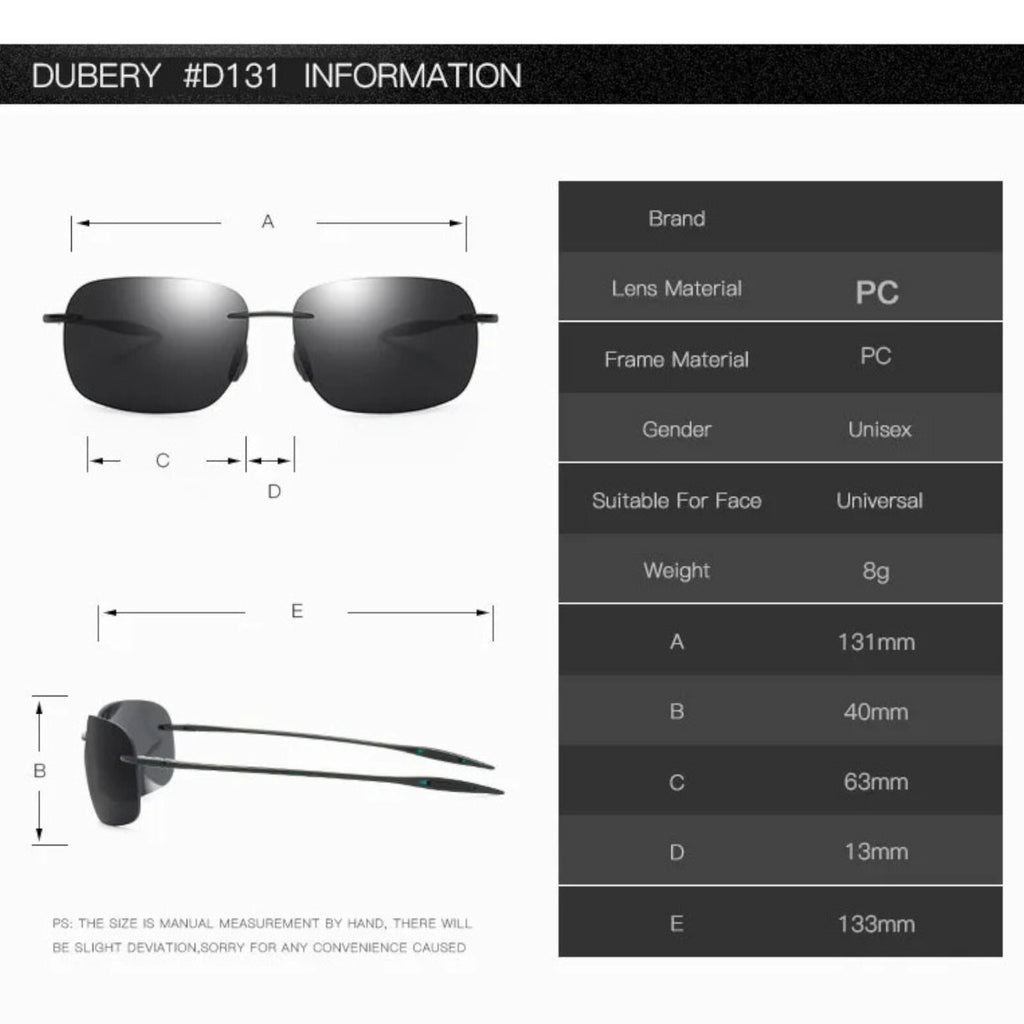 Schwarze rahmenlose Matrix-Sonnenbrille