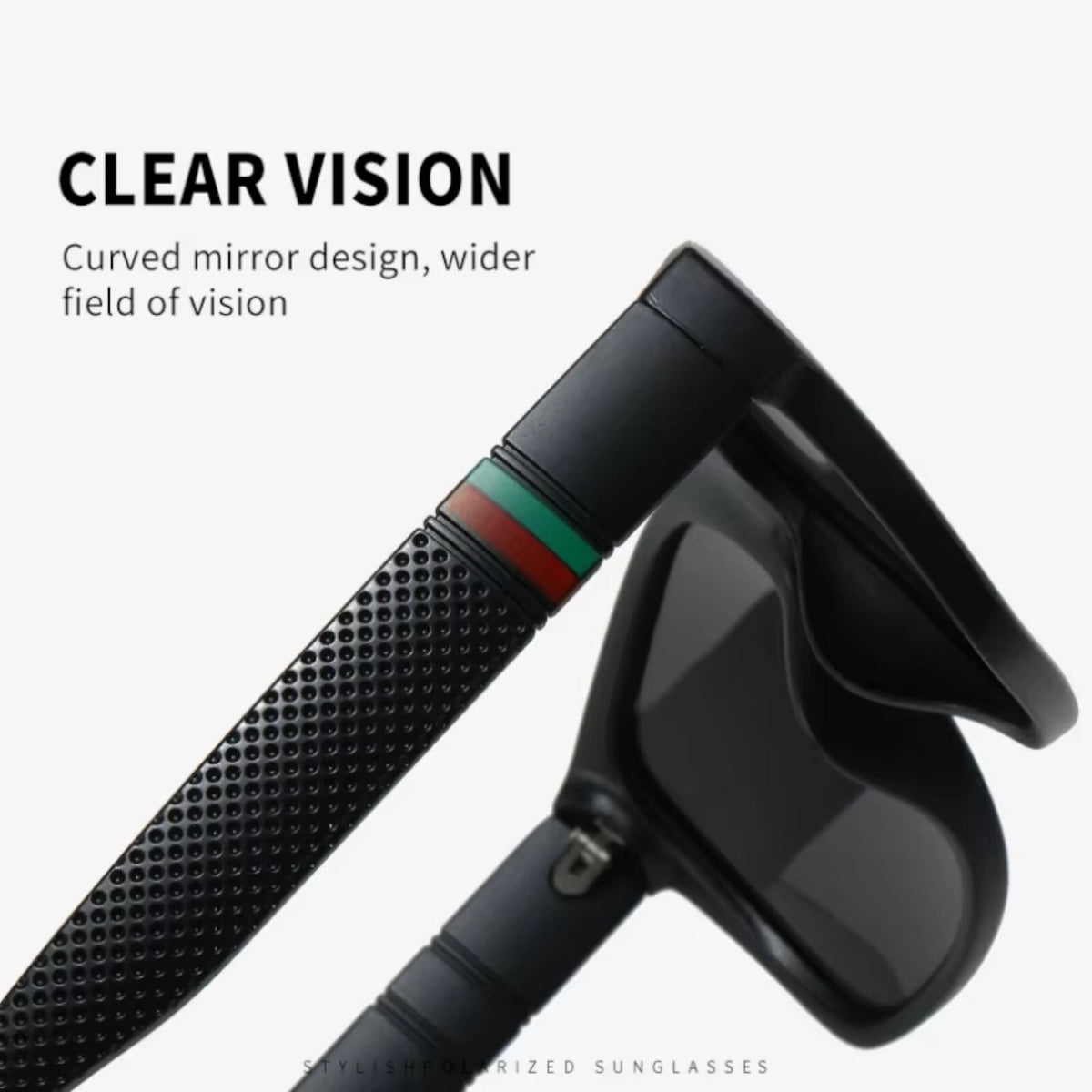 Matt-schwarze polarisierte Sonnenbrille mit dunklen Gläsern