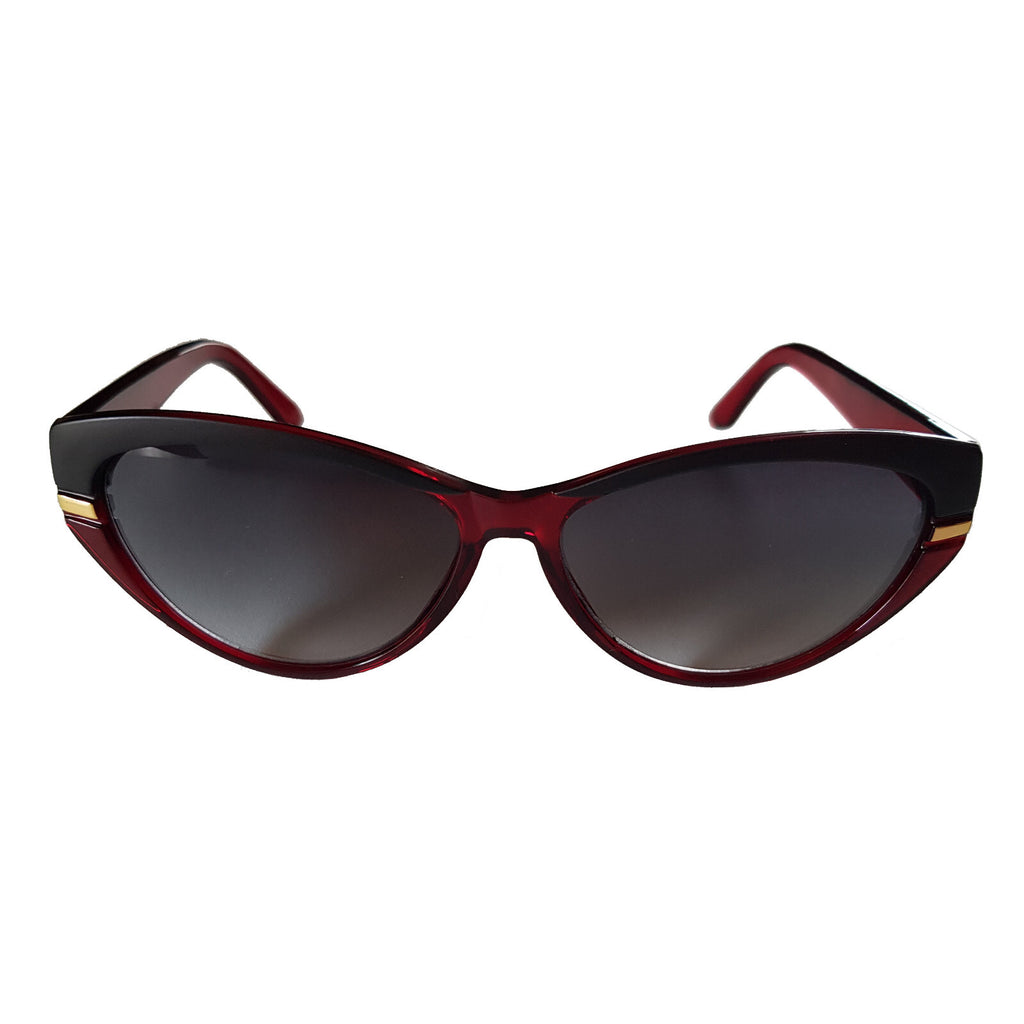 Cat-Eye-Sonnenbrille Matt-Schwarz und Braun