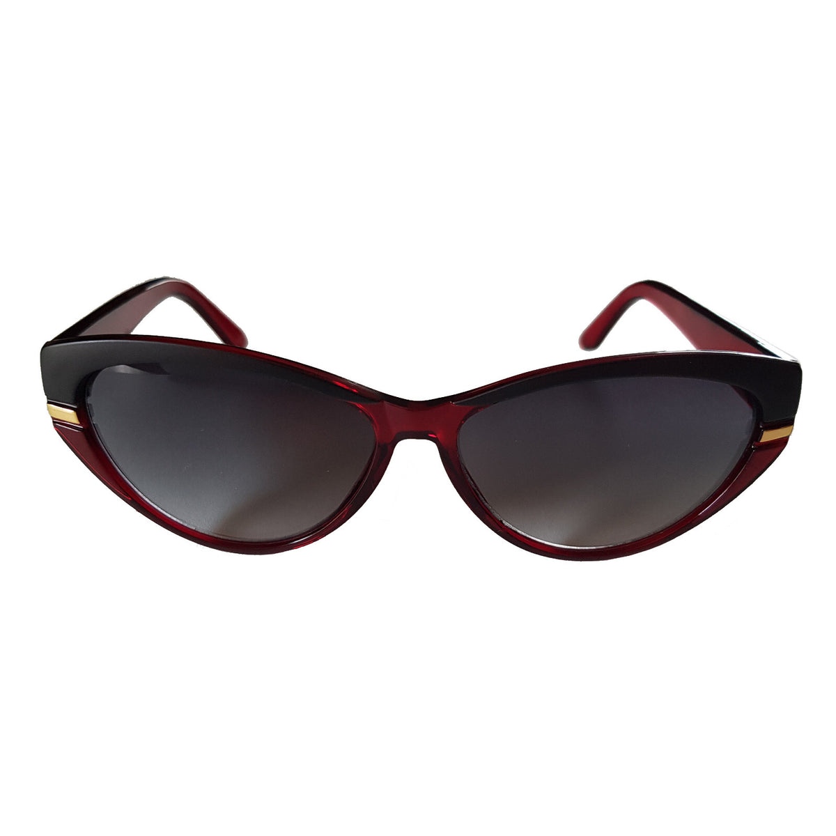 Cat-Eye-Sonnenbrille Matt-Schwarz und Braun
