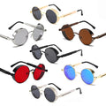 Runde schwarze Steampunk-Sonnenbrille