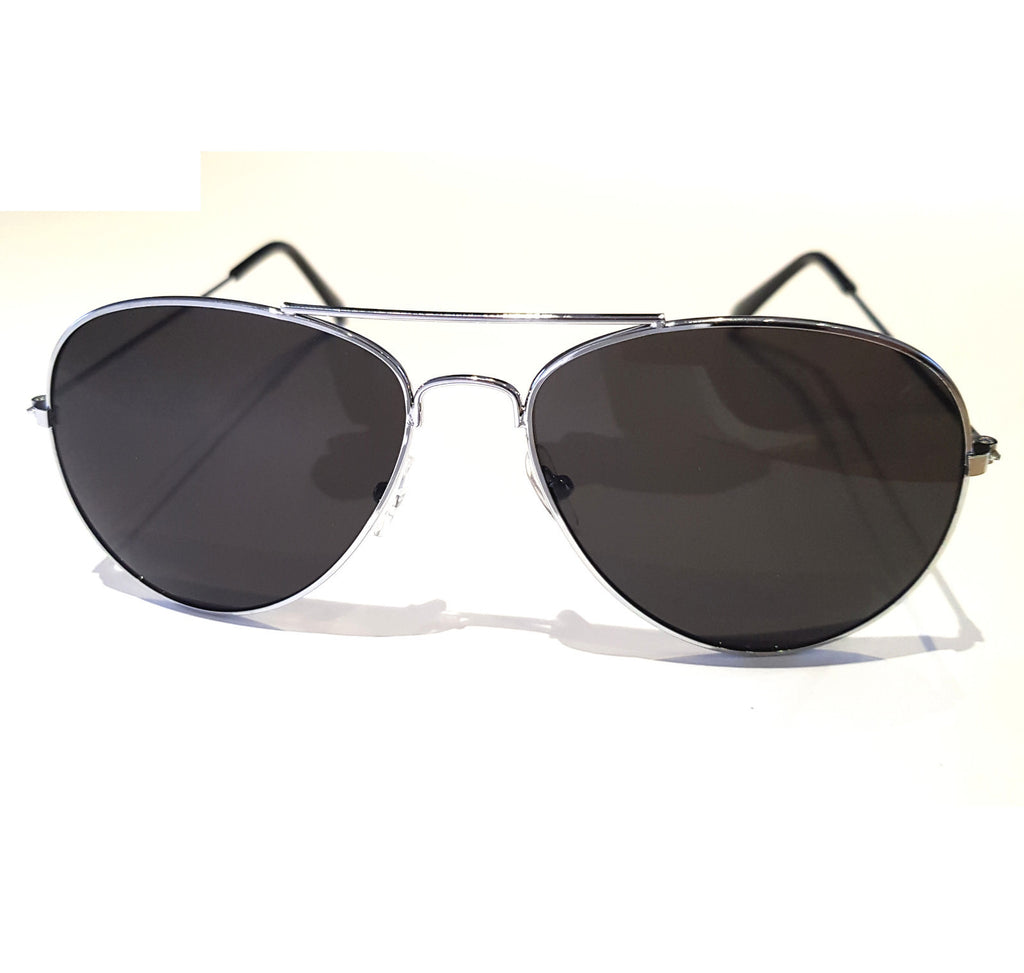 Silber-dunkelgraue Piloten-Sonnenbrille