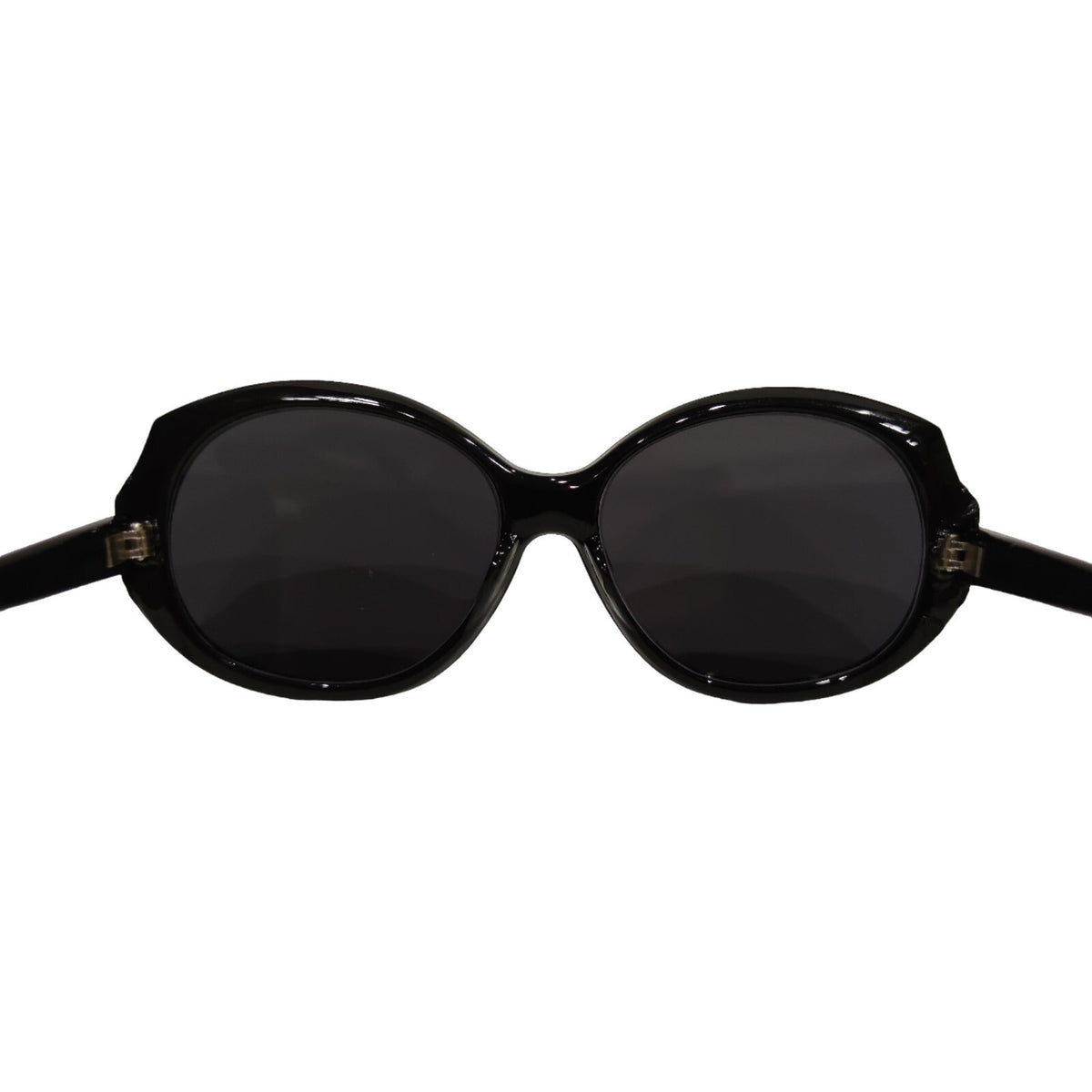 Schwarze Cat-Eye-Sonnenbrille mit Strass