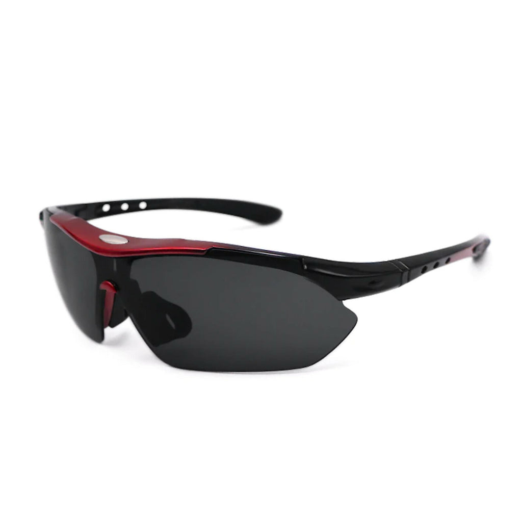Schwarze polarisierte Sport-Sonnenbrille X4