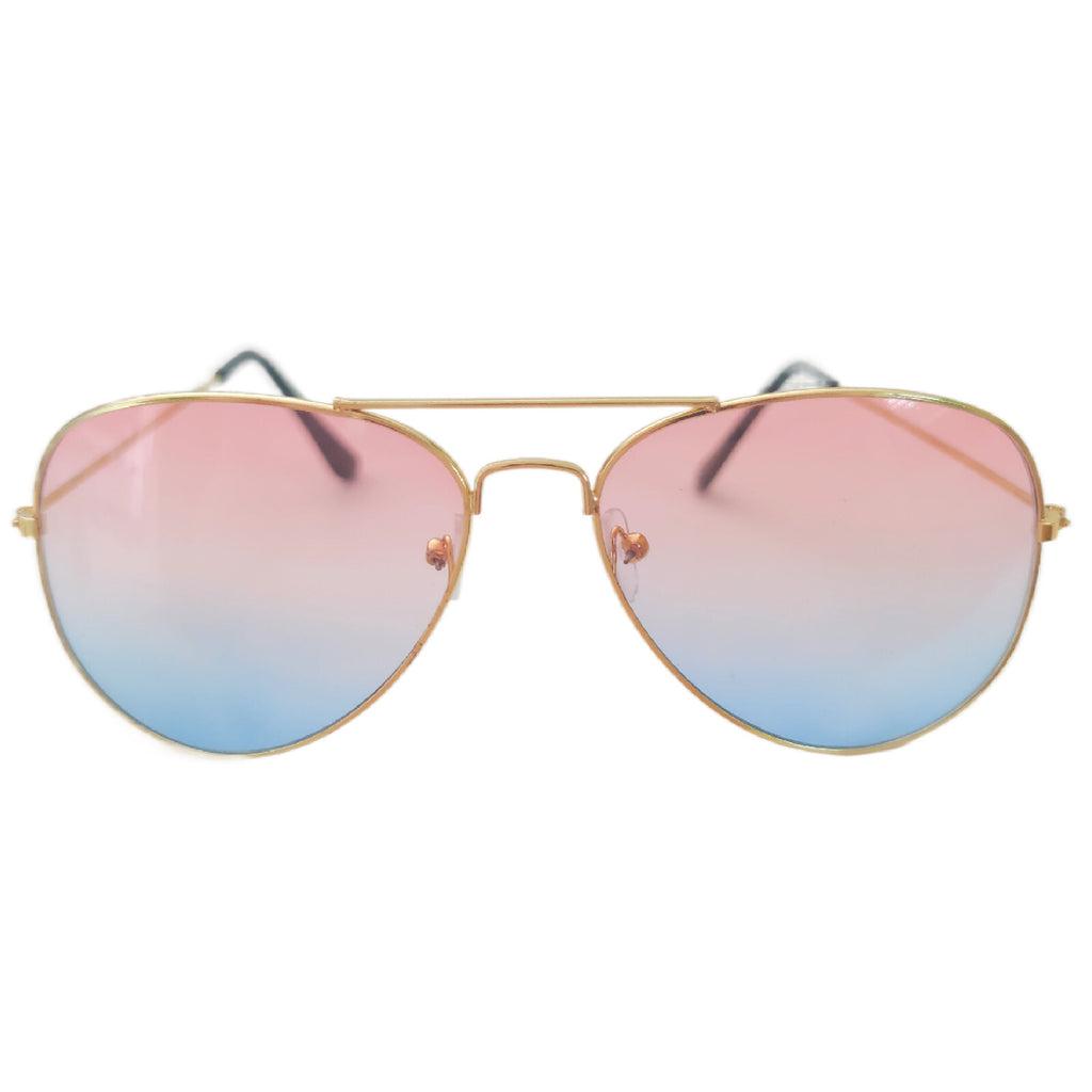 Rot-blaue Fashion Piloten-Sonnenbrille