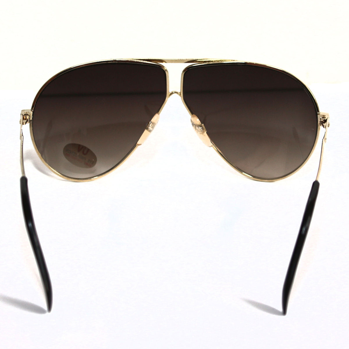Gold-schwarze Piloten-Sonnenbrille im Porsche-Stil