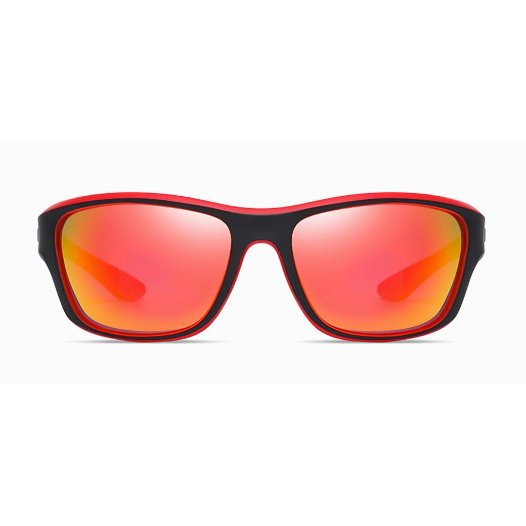 Rot-orange polarisierte Sport-Sonnenbrille X15