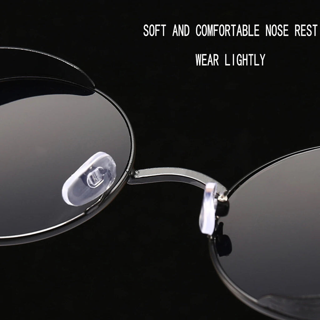 Runde schwarze Steampunk-Sonnenbrille