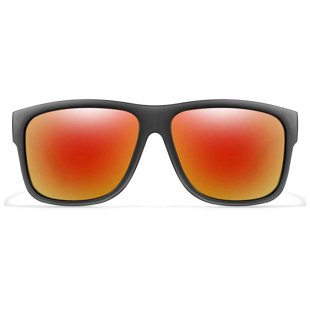 Stylische Sonnenbrille Matt Schwarz Gläser Orange Cool 5417 O