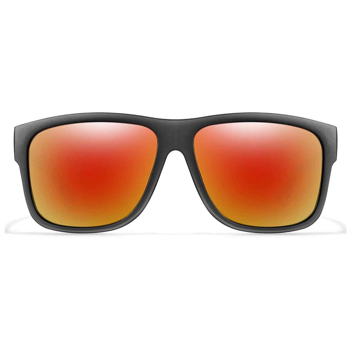 Stylische Sonnenbrille Matt Schwarz Gläser Orange Cool 5417 O