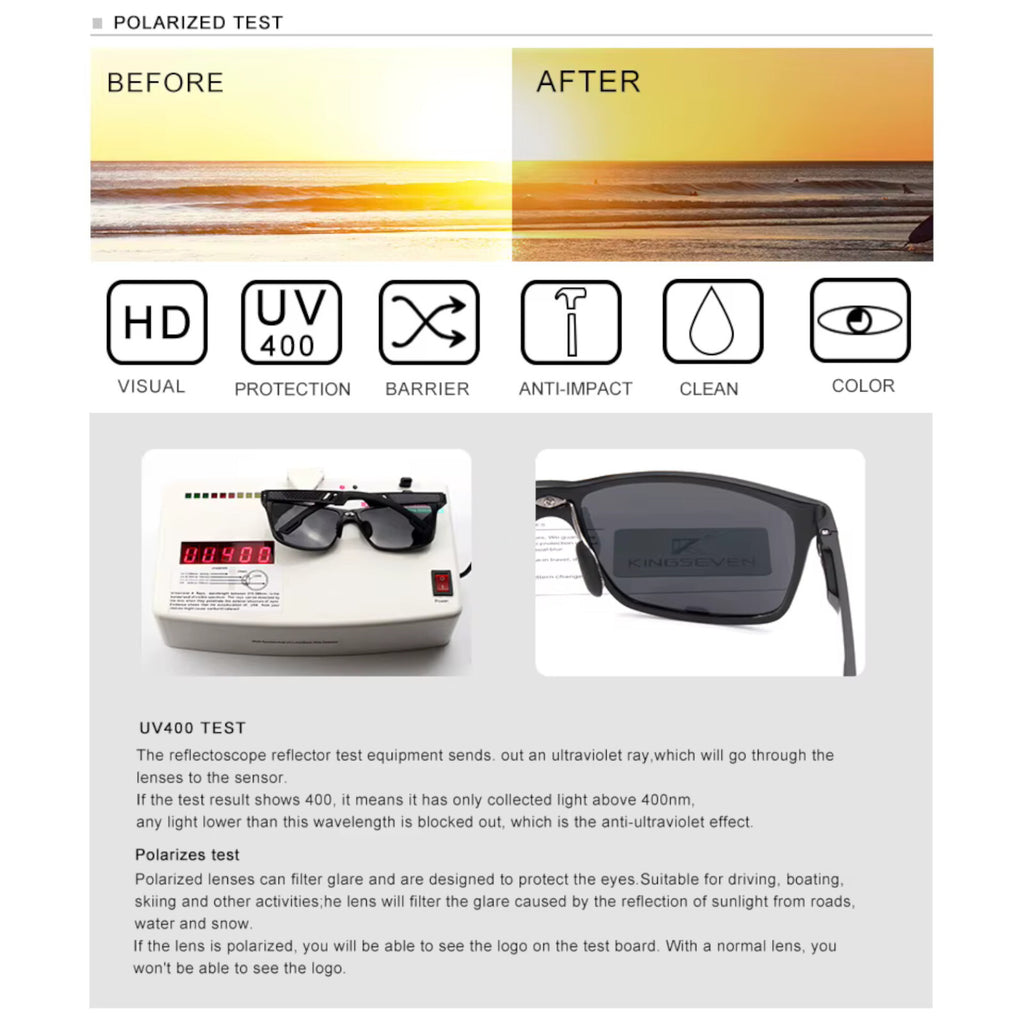 Kingseven N7180 polarisierte Piloten-Sonnenbrille