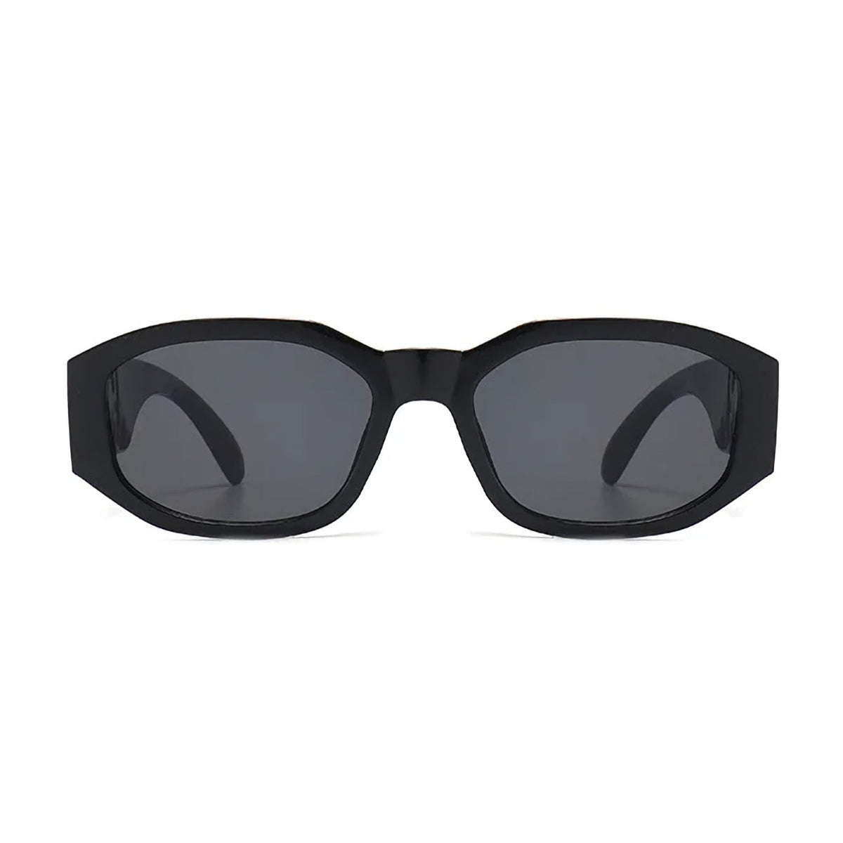 Schwarze Vintage Sonnenbrille mit goldenen Applikationen