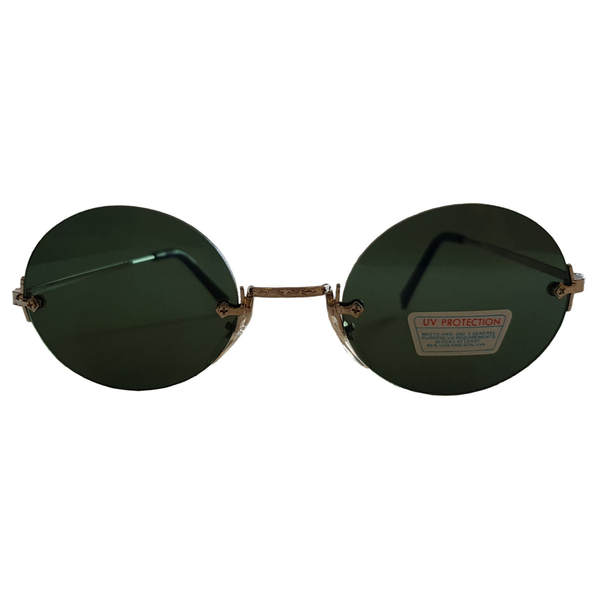 Runde silber-grüne Steampunk-Sonnenbrille verspiegelt