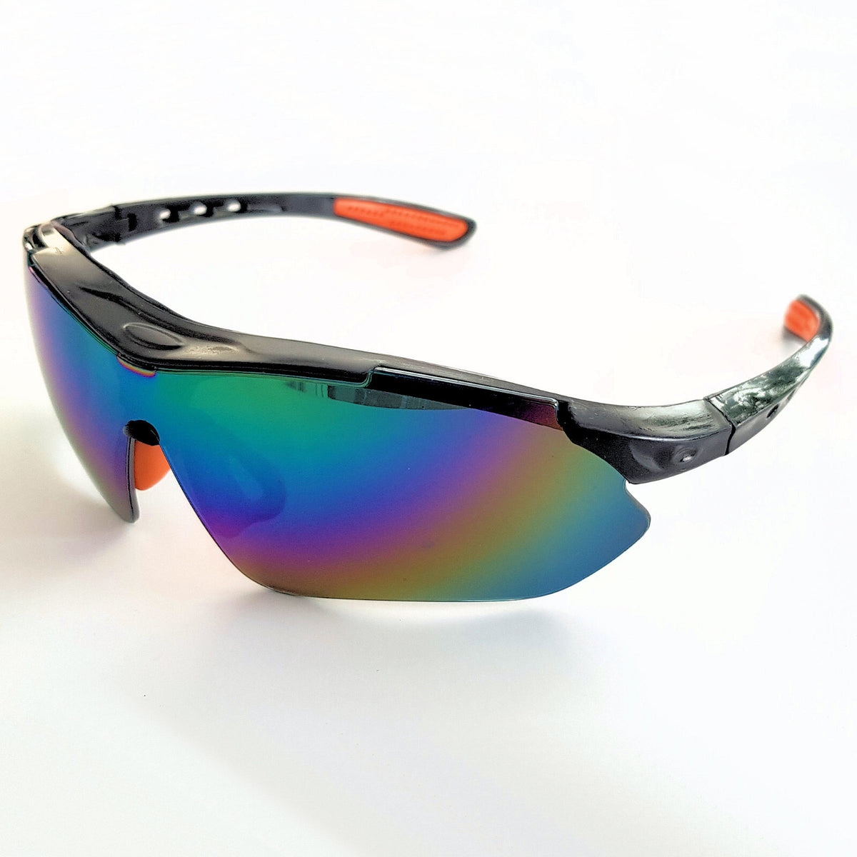 Schwarze polarisierte Sport-Sonnenbrille X6
