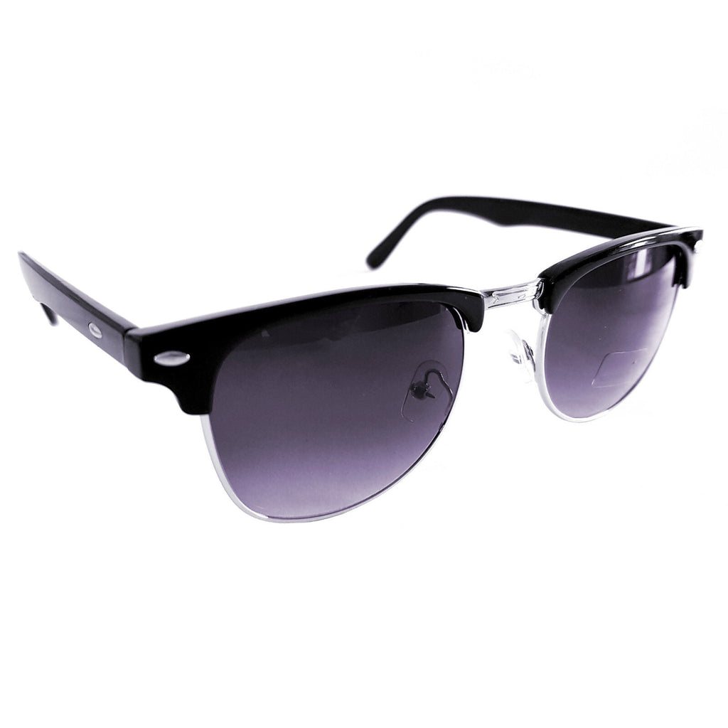 Schwarz-silberne Vintage Sonnenbrille