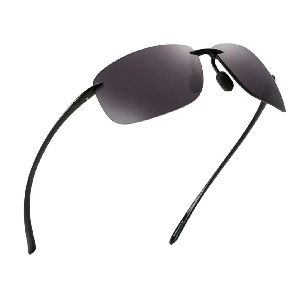 Schwarze rahmenlose Matrix-Sonnenbrille