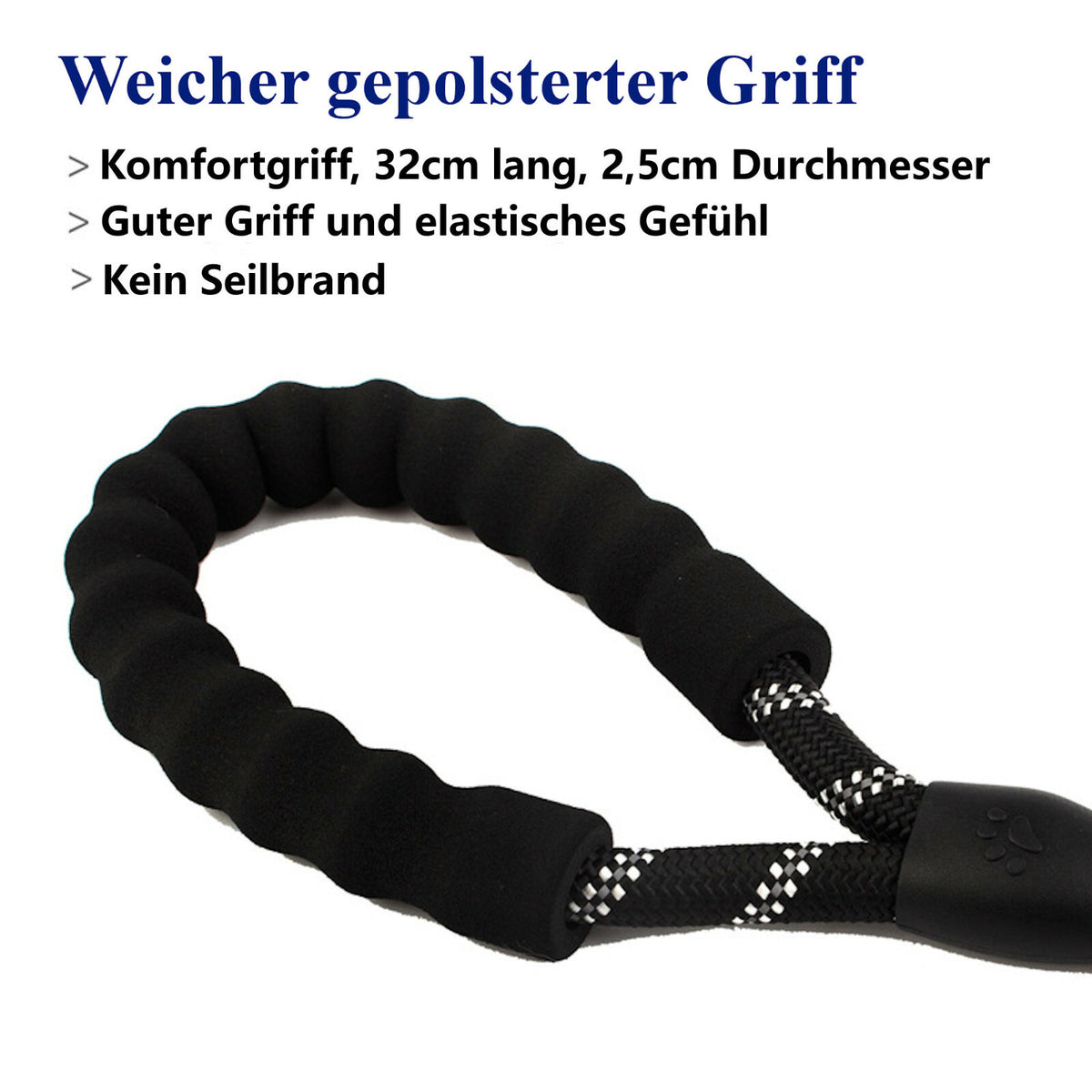 Reflektierende gepolsterte Hundeleine aus Nylon