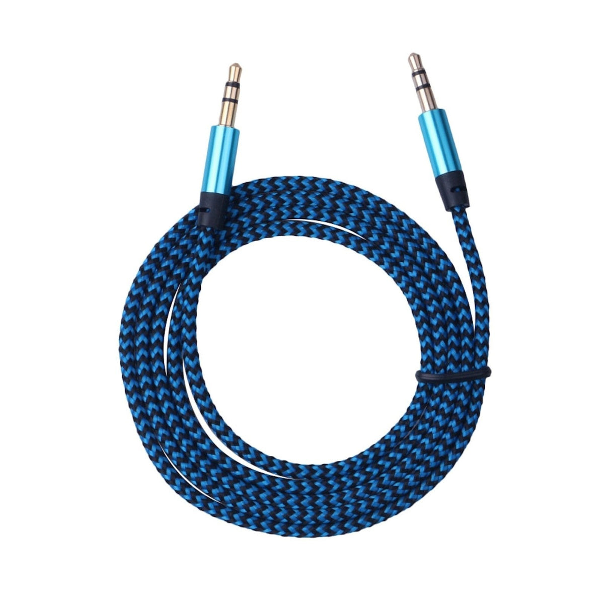 1 m Nylon AUX-Kabel mit 3,5-mm-Steckern