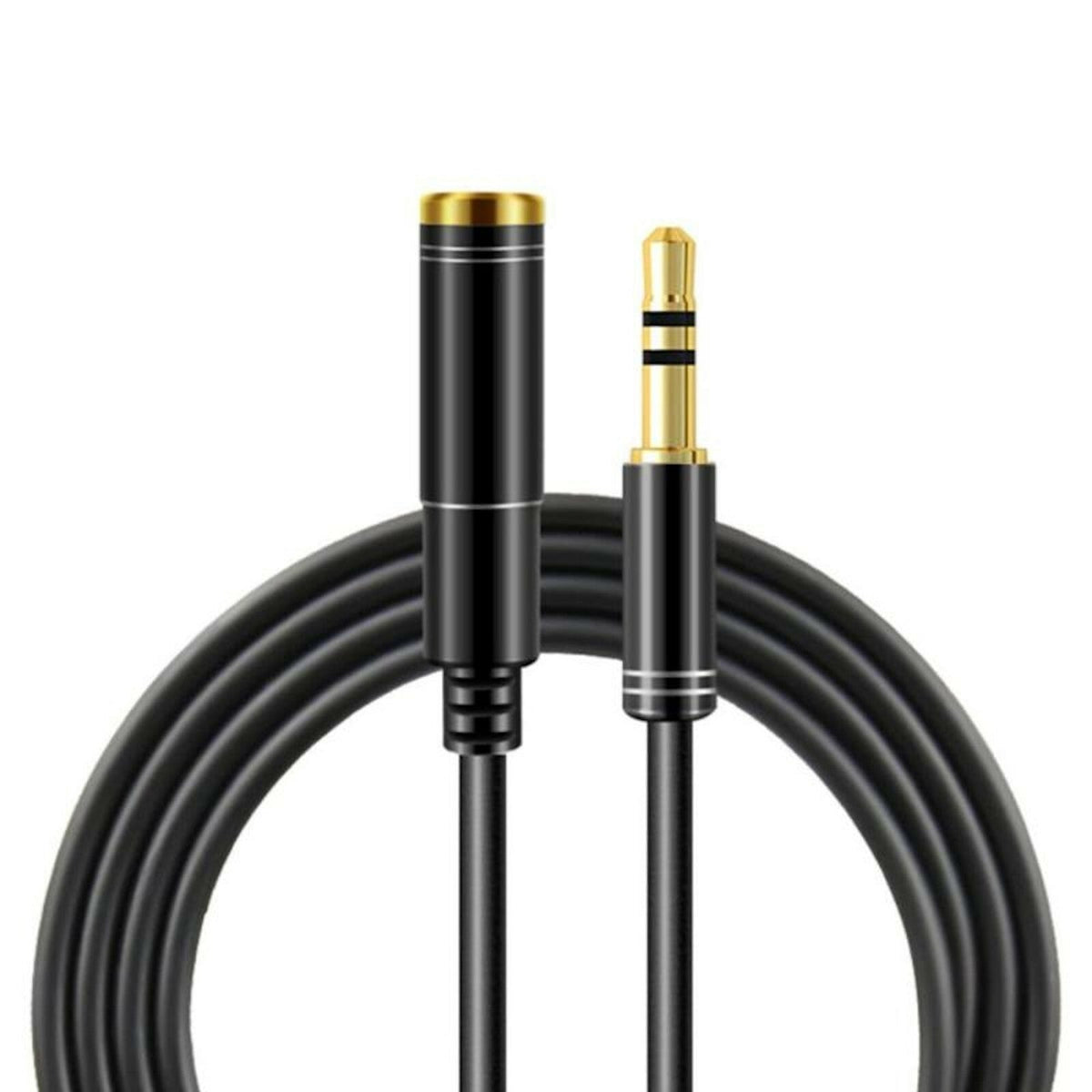 Schwarze 1 m 4-polige Headset-Verlängerung