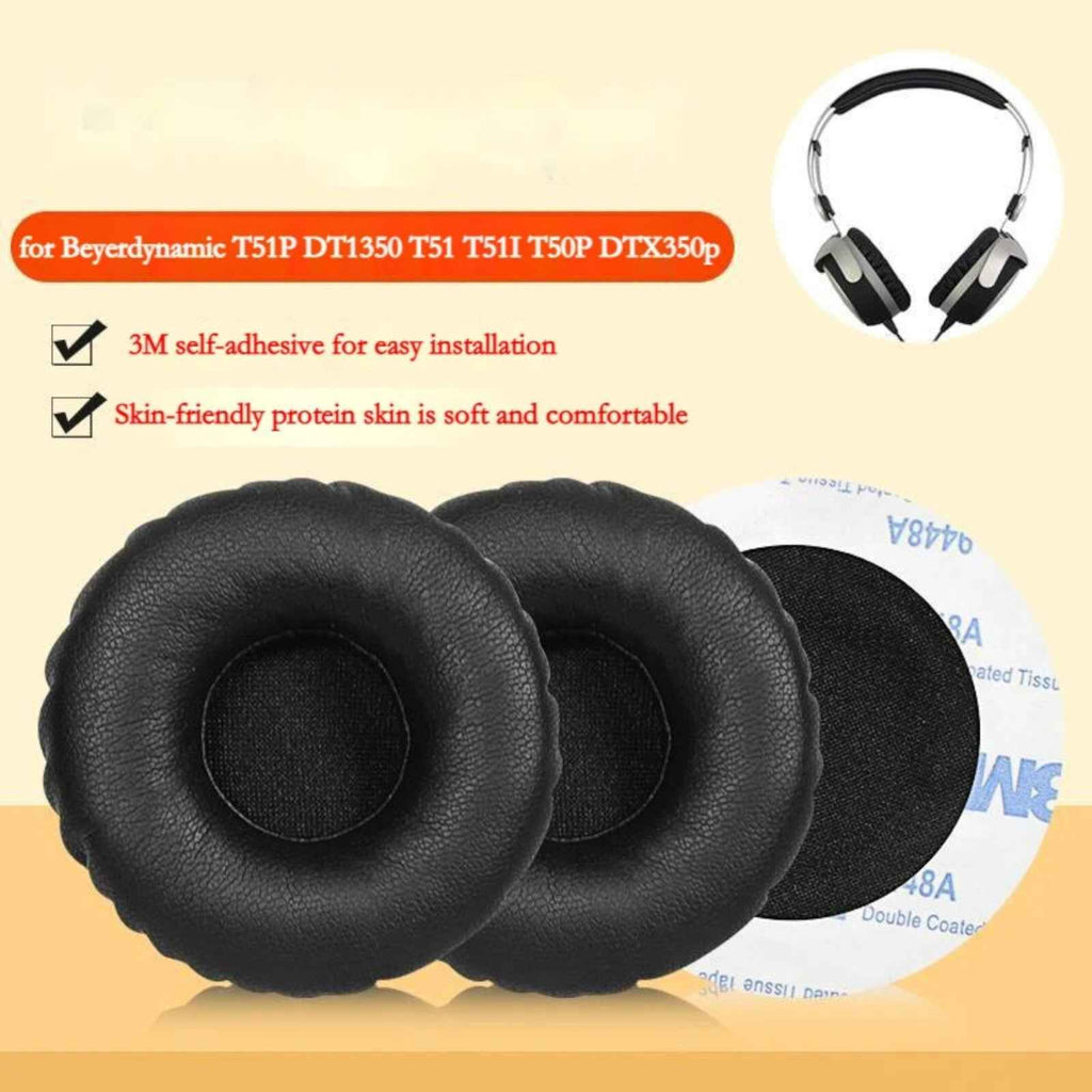 Schwarze Ohrpolster für beyerdynamic T50P T51 und DT1350