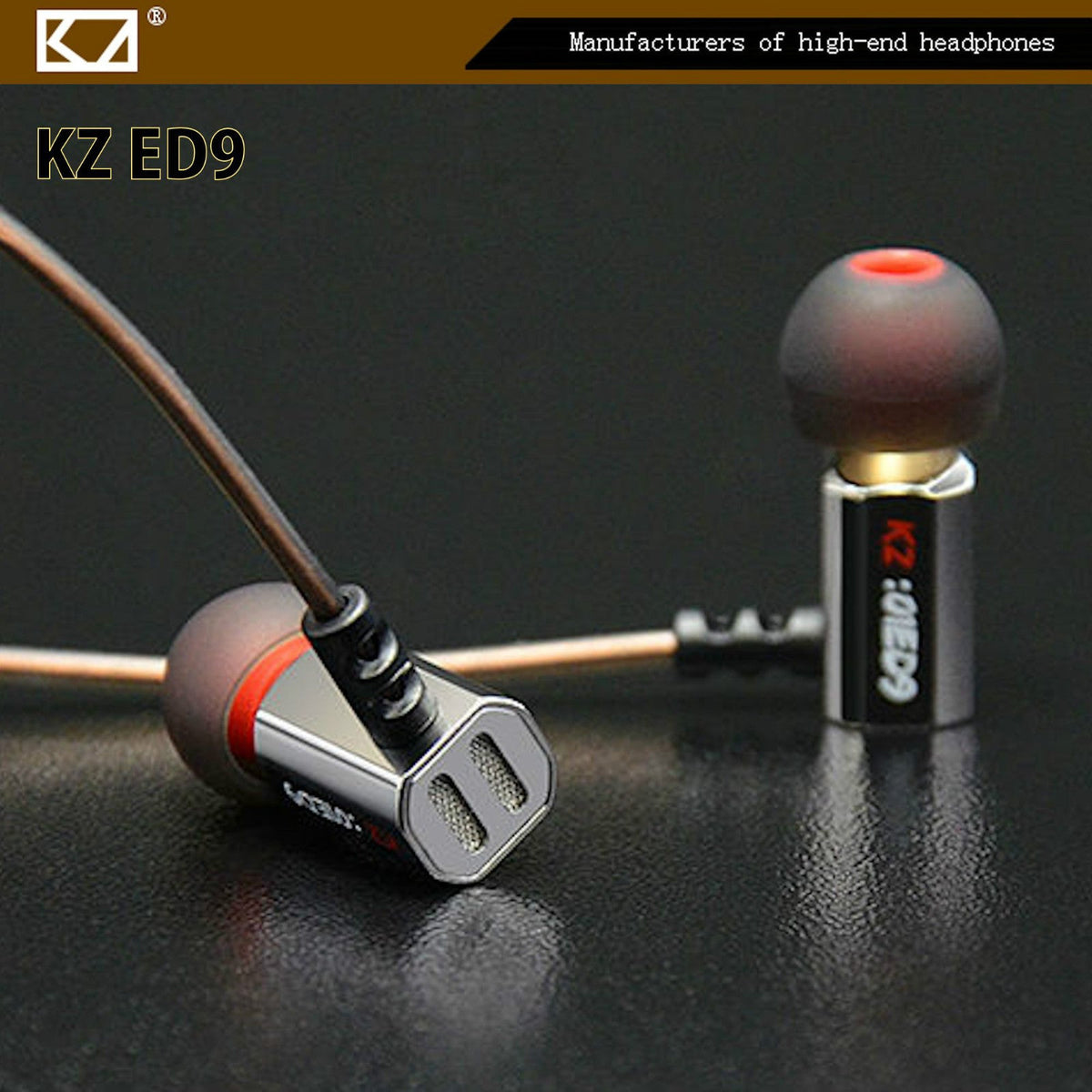 Silberne KZ ED9 HiFi In-Ear-Kopfhörer