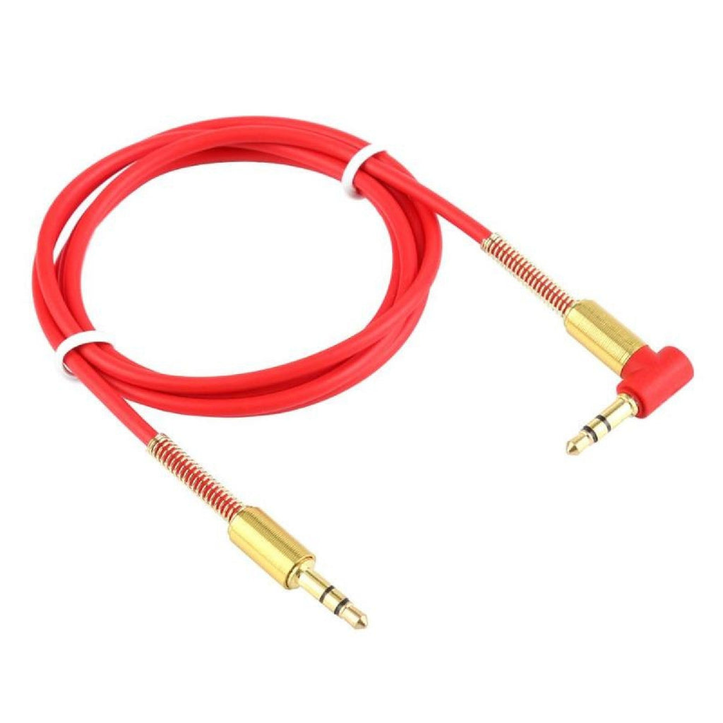 Rot-goldenes 1 m AUX-Kabel mit Winkelstecker
