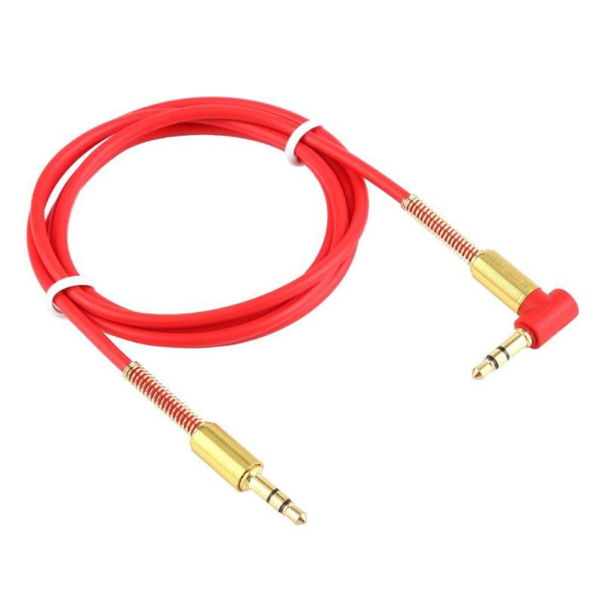 Rot-goldenes 1 m AUX-Kabel mit Winkelstecker