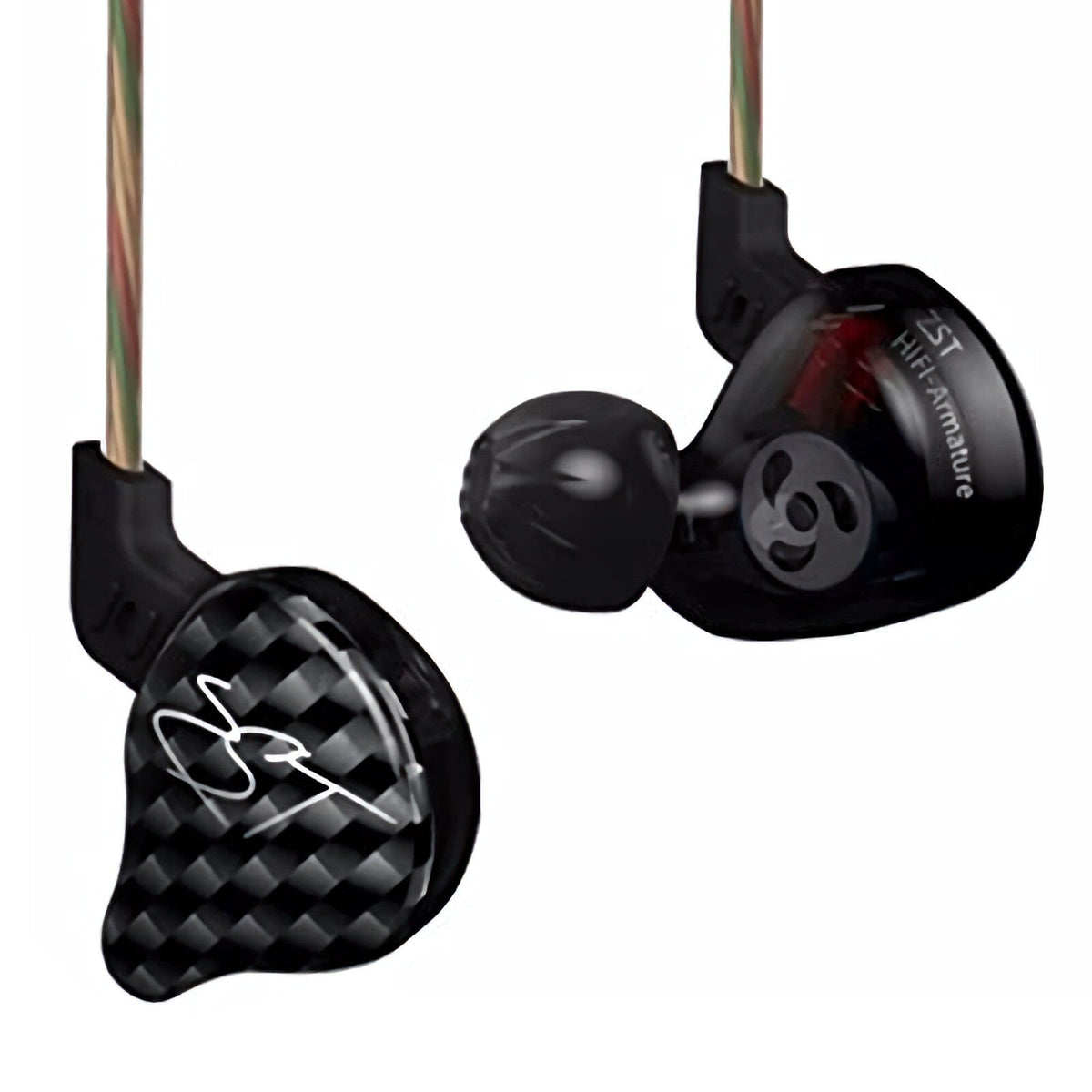 Schwarze KZ ZST Pro Hybrid In-Ear-Kopfhörer