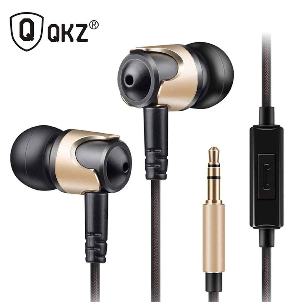 Super Bass High-End In Ear Kopfhörer QKZ DM4 Gold Ohrhörer, austauschbare Kabel