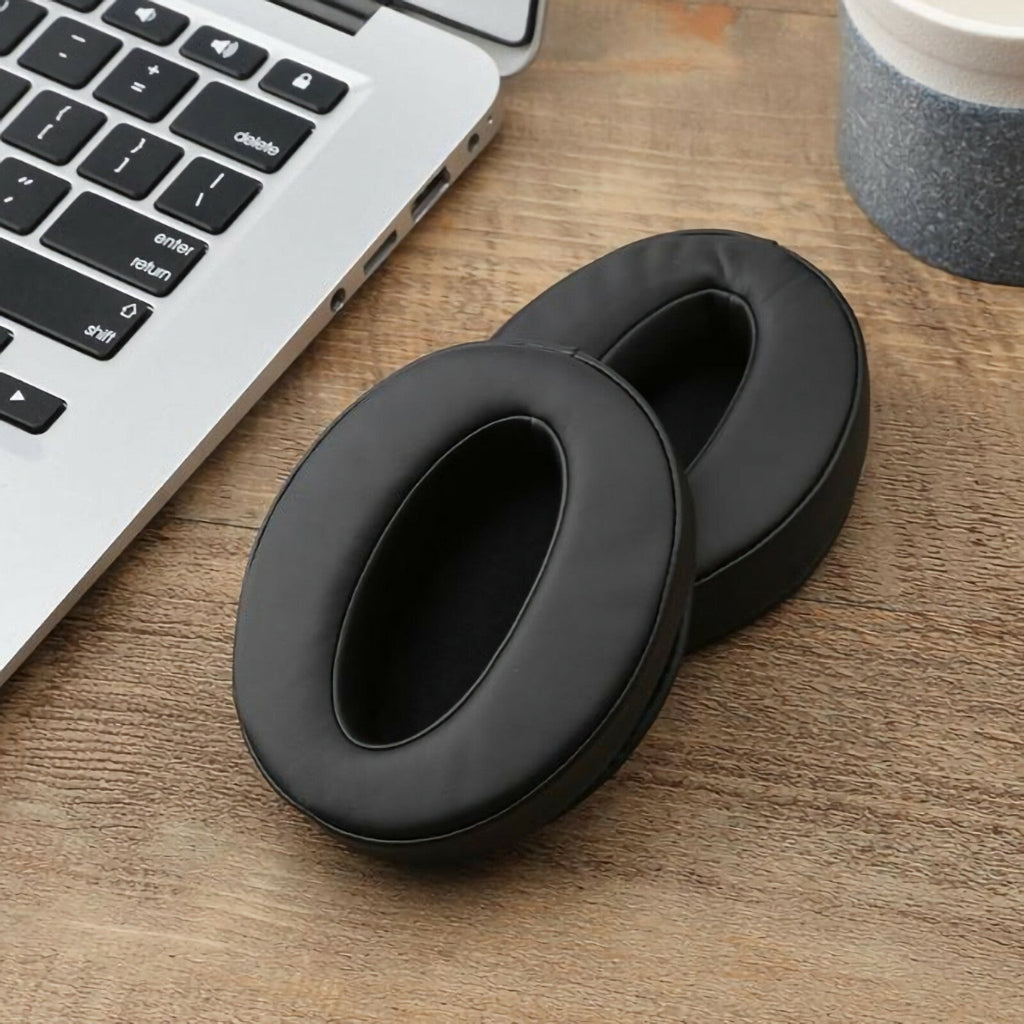 Schwarze Kunstleder-Ohrpolster für Sennheiser HD4-Serie
