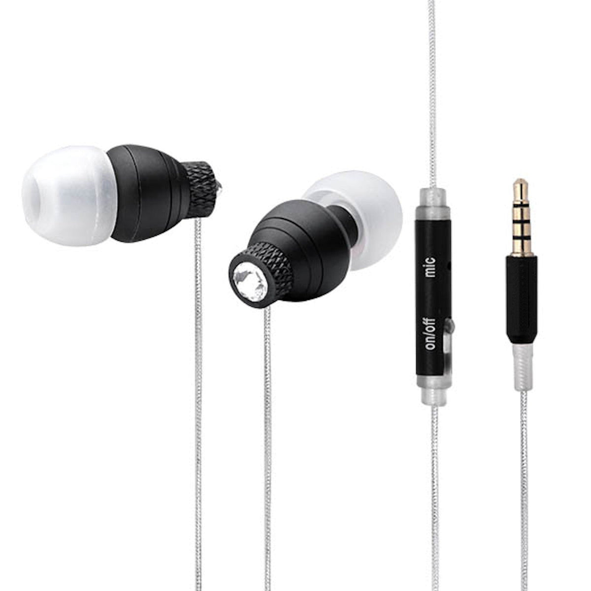 Diamond Pro Black In-Ear-Headset mit Strassstein