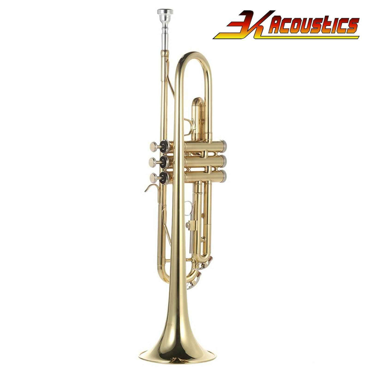 Bb-Trompete Jazztrompete Messing 3K-180S-21G Blasinstrument Koffer Mundstück