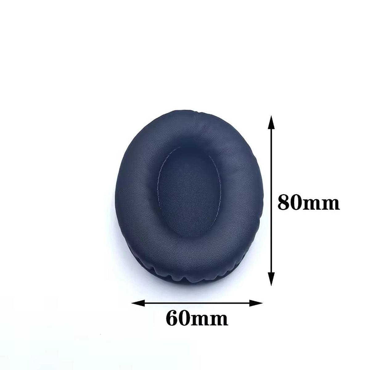 Ovale schwarze Memory-Foam Ohrpolster in verschiedenen Größen