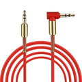 Rot-goldenes 1 m AUX-Kabel mit Winkelstecker