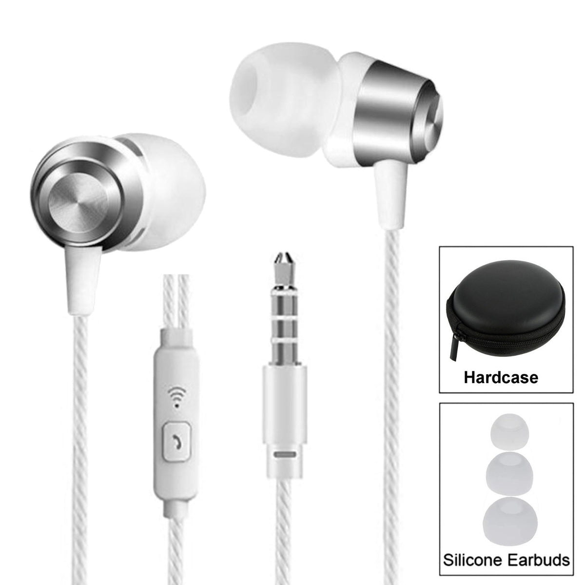 3K S3 In-Ear-Kopfhörer mit Mikrofon und PU-Tasche