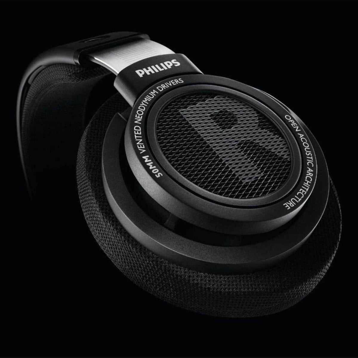 Schwarze Philips SHP9500 offene HiFi Over-Ear-Kopfhörer