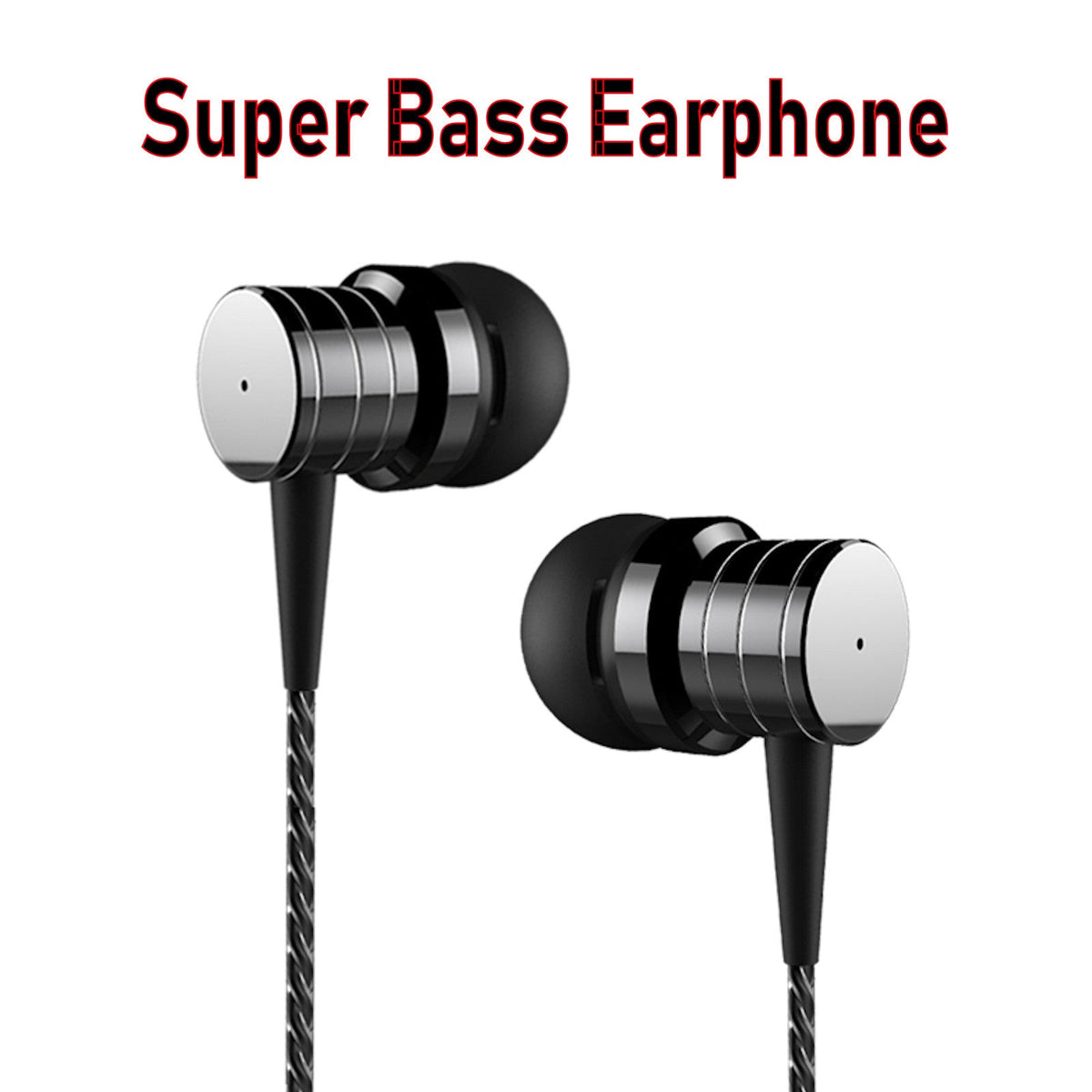 Schwarzer PTM P15 Metall In-Ear-Kopfhörer
