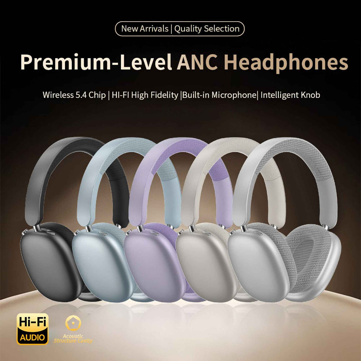P859 Bluetooth Over-Ear-Kopfhörer mit ANC