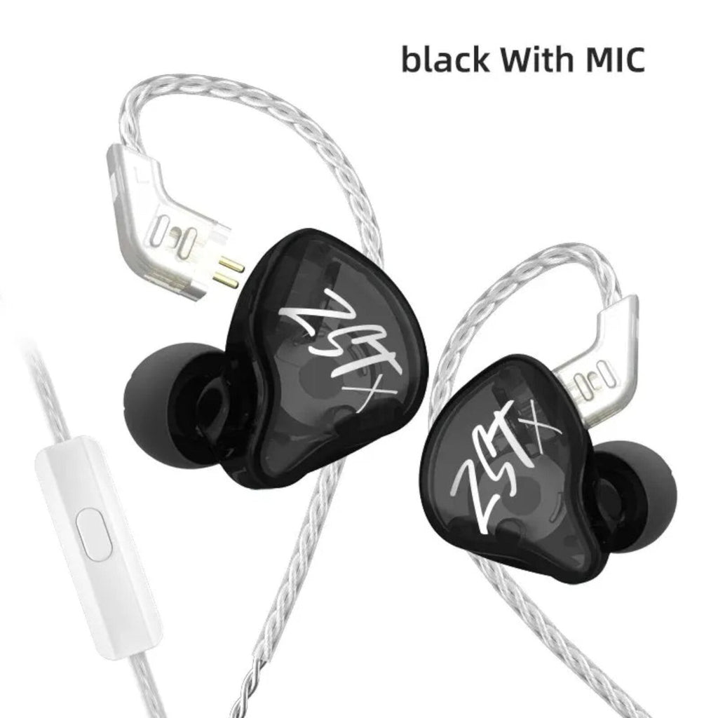 Schwarzes KZ ZSTx Pro Hybrid In-Ear-Headset