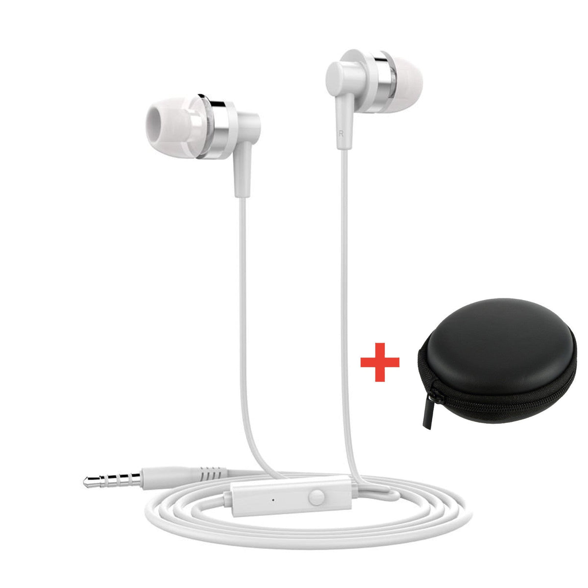 Weißes Langsdom JD89 In-Ear-Headset