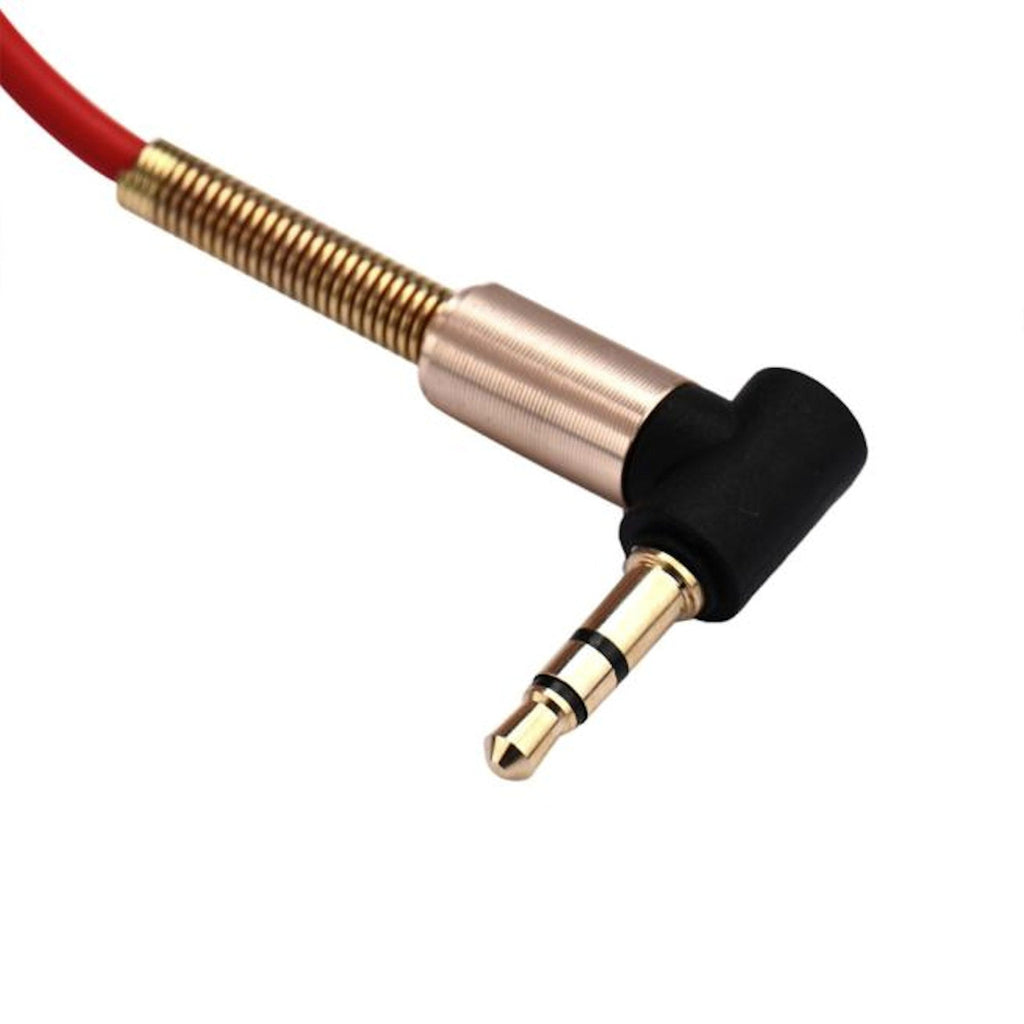 Rotes 1 m AUX-Kabel mit Winkelstecker