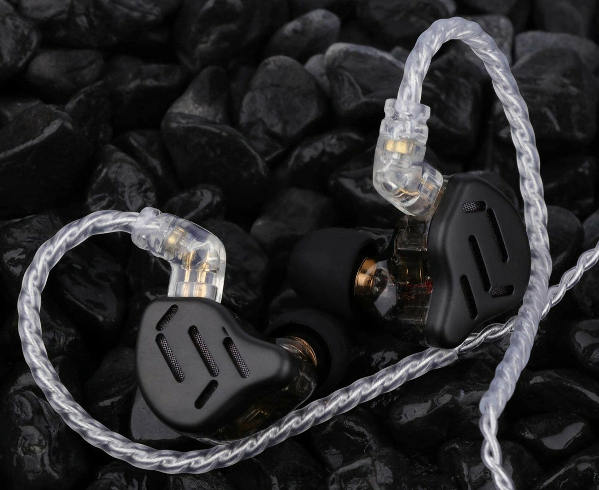 Schwarzes KZ ZAX In-Ear-Headset mit 16 Treibern