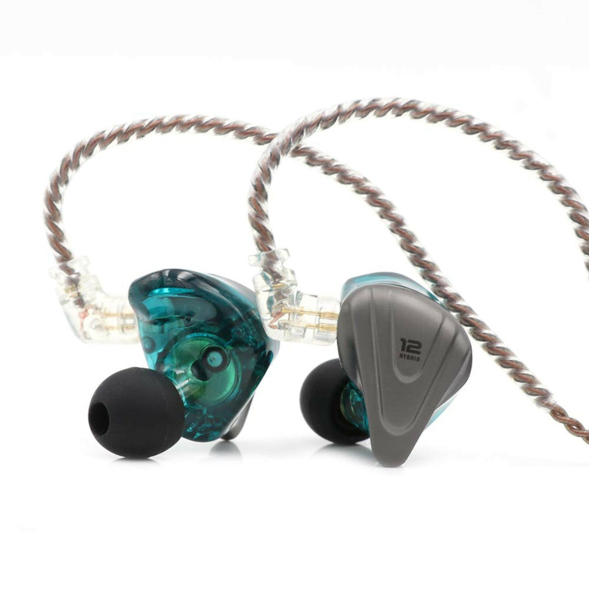 Cyan-grünes KZ ZSX In-Ear-Headset mit 12 Treibern