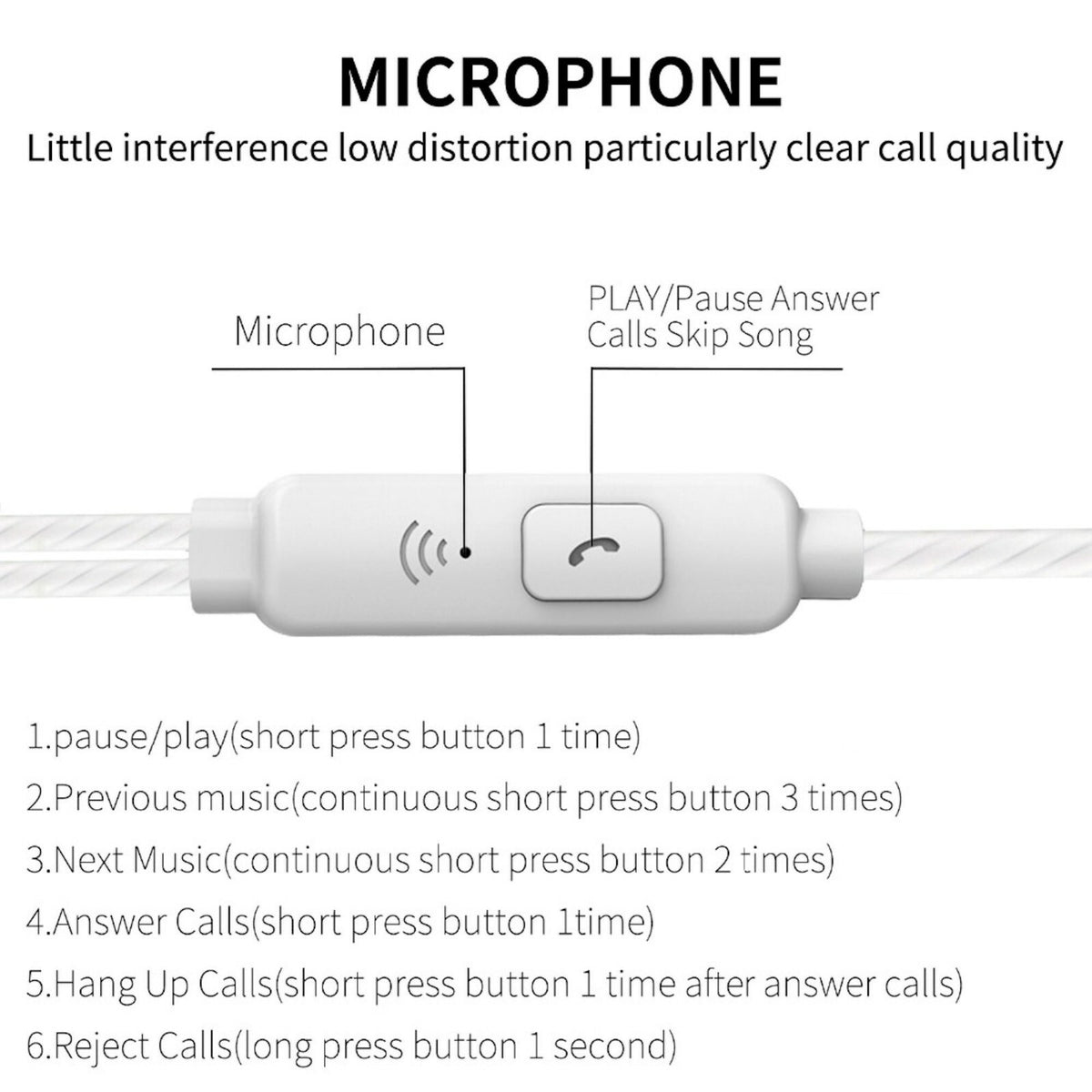 3K S24 In-Ear-Kopfhörer mit Mikrofon und PU-Tasche