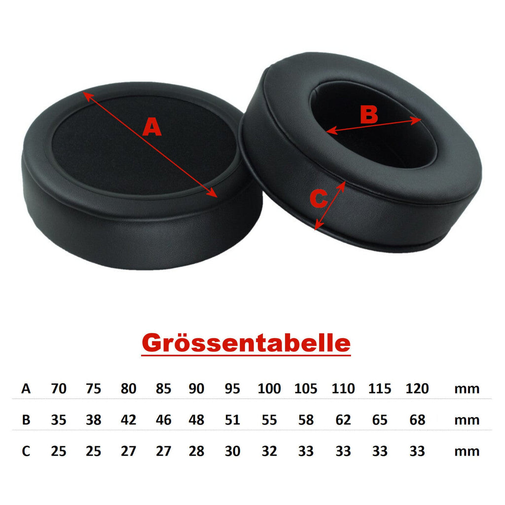 Extra dicke Memory-Foam Ohrpolster 70 bis 120 mm