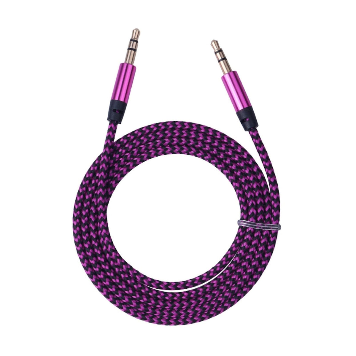 1 m Nylon AUX-Kabel mit 3,5-mm-Steckern