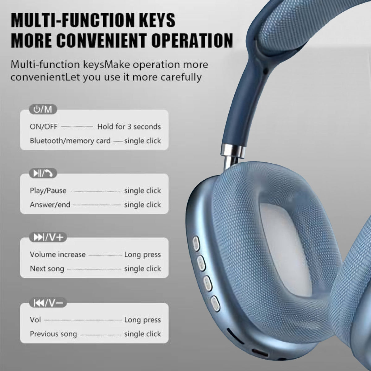Leichte P9 Bluetooth On-Ear-Kopfhörer