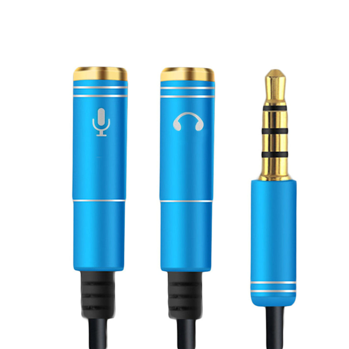 Audio Splitter Kabel Y Adapter Headset 3.5mm Klinke Stecker > 2 x Buchse
